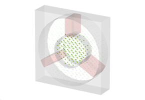 Fields inside a section of a traveling wave tube (TWT) amplifier